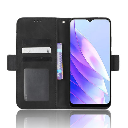 For Blackview A52 Skin Feel Calf Texture Card Slots Leather Phone Case(Black) - More Brand by PMC Jewellery | Online Shopping South Africa | PMC Jewellery | Buy Now Pay Later Mobicred
