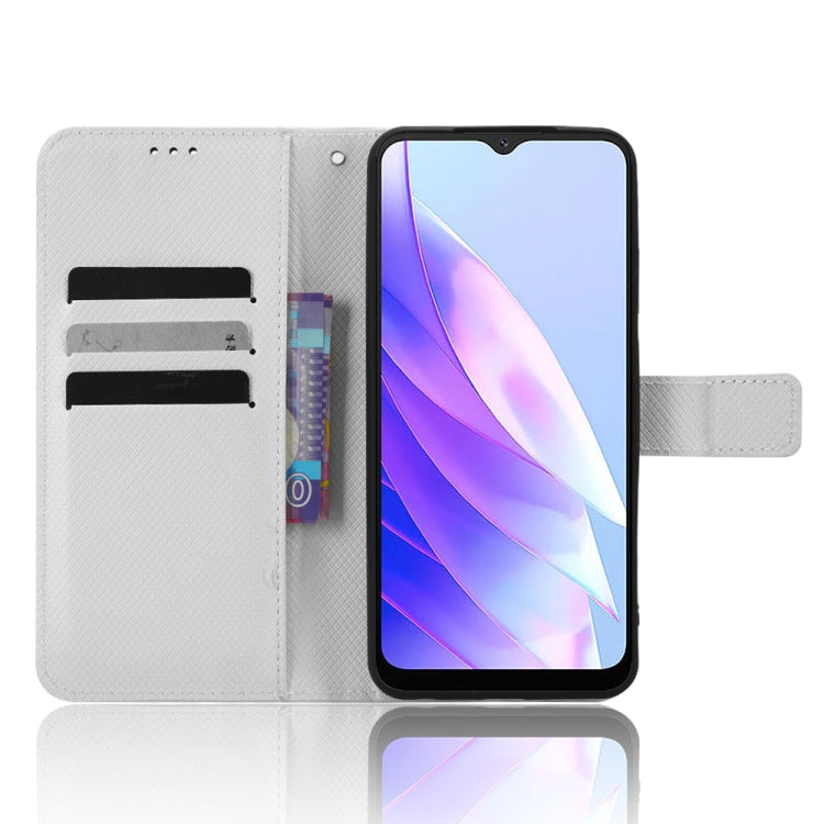 For Blackview A52 Diamond Texture Leather Phone Case(White) - More Brand by PMC TechLife | Online Shopping South Africa | PMC TechLife