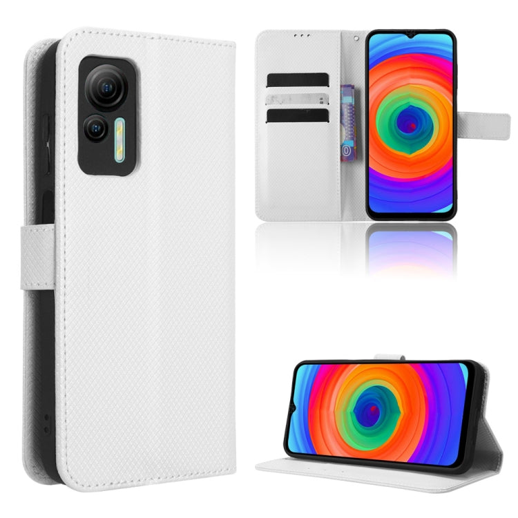 For Ulefone Note 14 Diamond Texture Leather Phone Case(White) - Ulefone Cases by PMC Jewellery | Online Shopping South Africa | PMC Jewellery | Buy Now Pay Later Mobicred