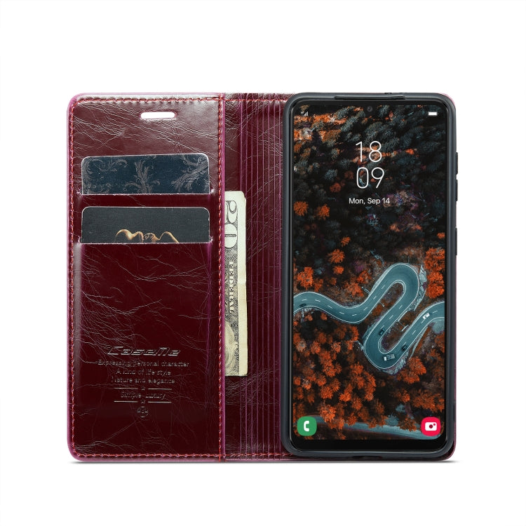 For Samsung Galaxy A34 5G CaseMe 003 Crazy Horse Texture Leather Phone Case(Red) - Galaxy Phone Cases by CaseMe | Online Shopping South Africa | PMC Jewellery | Buy Now Pay Later Mobicred