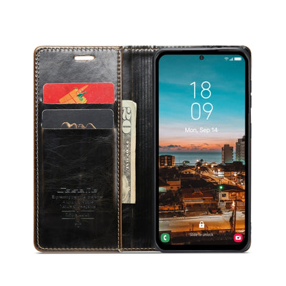 For Samsung Galaxy A54 5G CaseMe 003 Crazy Horse Texture Leather Phone Case(Coffee) - Galaxy Phone Cases by CaseMe | Online Shopping South Africa | PMC Jewellery | Buy Now Pay Later Mobicred