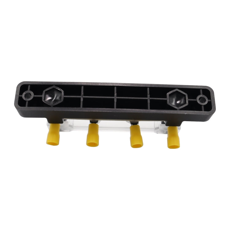 CP-3119 150A 12-48V RV Yacht Single-row 2-way Busbar with 4pcs Terminals(Black) - Booster Cable & Clip by PMC Jewellery | Online Shopping South Africa | PMC Jewellery | Buy Now Pay Later Mobicred