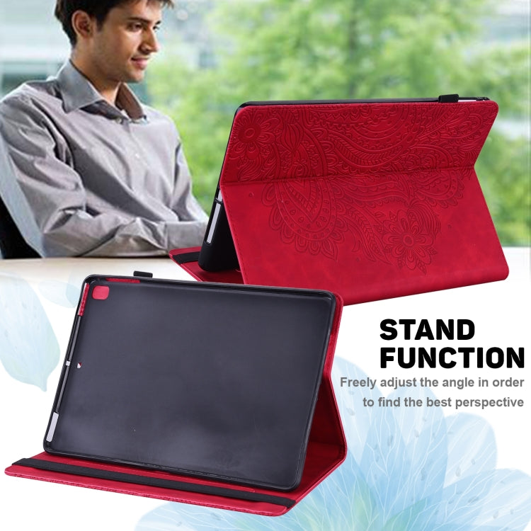 For Lenovo Tab P11 Gen 2 Peacock Embossed Pattern Leather Tablet Case(Red) - Lenovo by PMC TechLife | Online Shopping South Africa | PMC TechLife | Buy Now Pay Later Mobicred