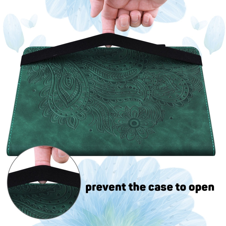 For Lenovo Tab P11 Gen 2 Peacock Embossed Pattern Leather Tablet Case(Green) - Lenovo by PMC TechLife | Online Shopping South Africa | PMC TechLife | Buy Now Pay Later Mobicred