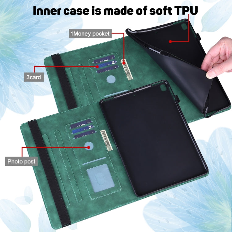 For Lenovo Tab P11 Pro Gen 2 Peacock Embossed Pattern Leather Tablet Case(Green) - Lenovo by PMC TechLife | Online Shopping South Africa | PMC TechLife | Buy Now Pay Later Mobicred