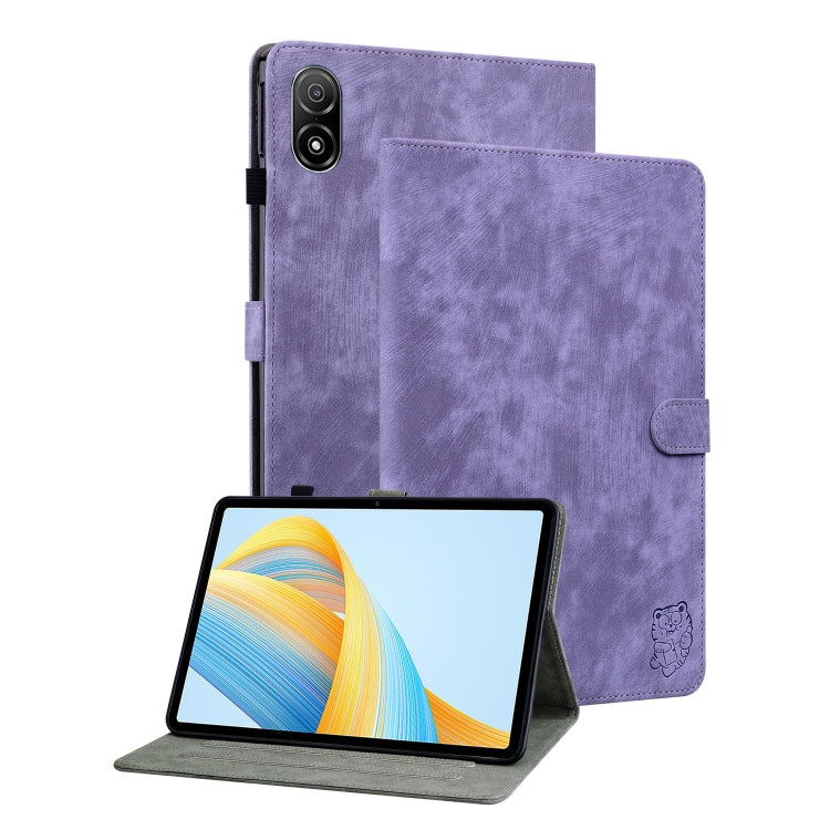 For Honor Pad V8 Pro Tiger Pattern Flip Leather Tablet Case(Purple) - Honor by PMC TechLife | Online Shopping South Africa | PMC TechLife | Buy Now Pay Later Mobicred