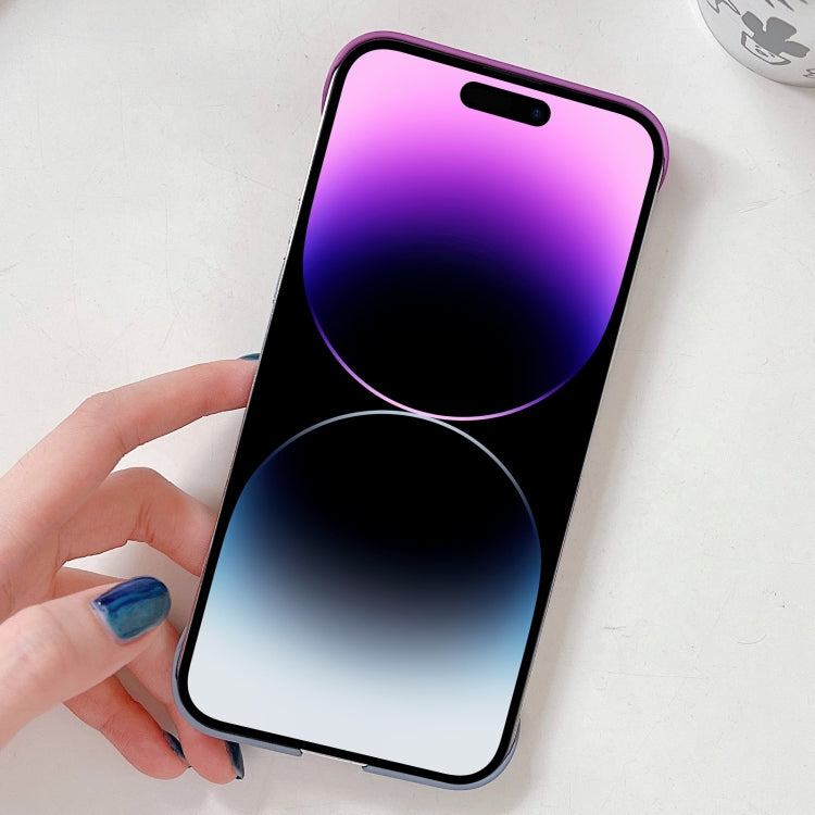 For iPhone 12 Frameless Skin Feel Gradient Phone Case(Pink + Light Blue) - iPhone 12 / 12 Pro Cases by PMC Jewellery | Online Shopping South Africa | PMC Jewellery | Buy Now Pay Later Mobicred