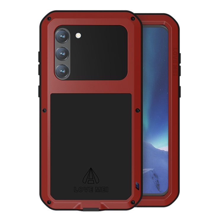 For Samsung Galaxy S23+ 5G LOVE MEI Metal Shockproof Life Waterproof Dustproof Phone Case(Red) - Galaxy S23+ 5G Cases by LOVE MEI | Online Shopping South Africa | PMC TechLife | Buy Now Pay Later Mobicred