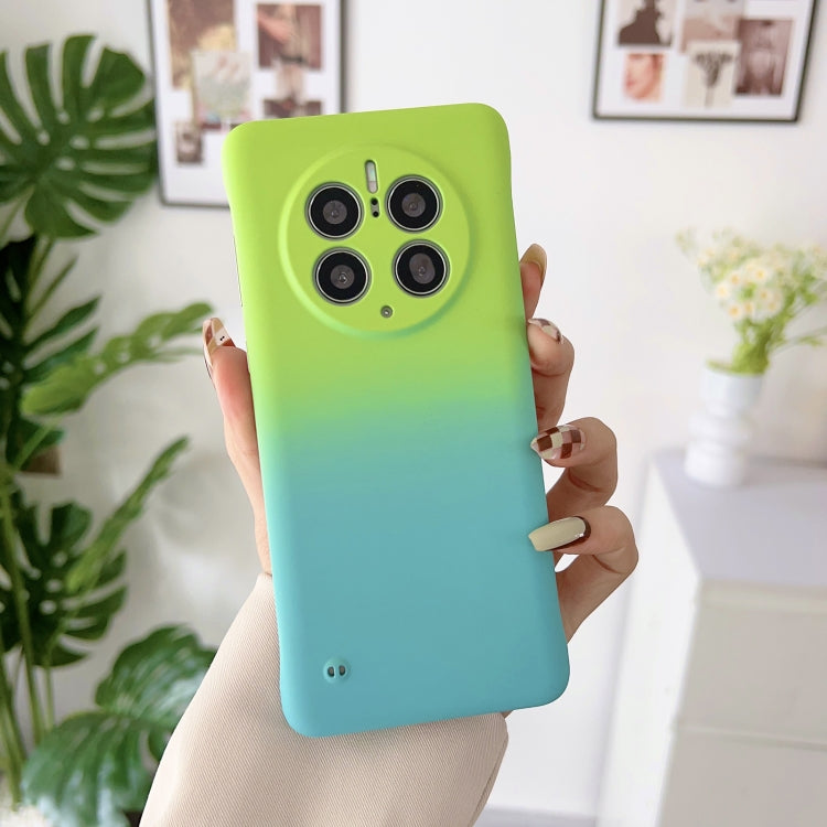 For Huawei Mate 50 Pro Frameless Skin Feel Gradient Phone Case(Green Blue) - Huawei Cases by PMC Jewellery | Online Shopping South Africa | PMC Jewellery | Buy Now Pay Later Mobicred