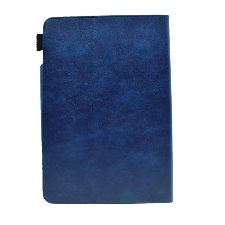 For 10 inch Suede Cross Texture Magnetic Clasp Leather Tablet Case(Blue) - 10 - 11 inch by PMC TechLife | Online Shopping South Africa | PMC TechLife | Buy Now Pay Later Mobicred