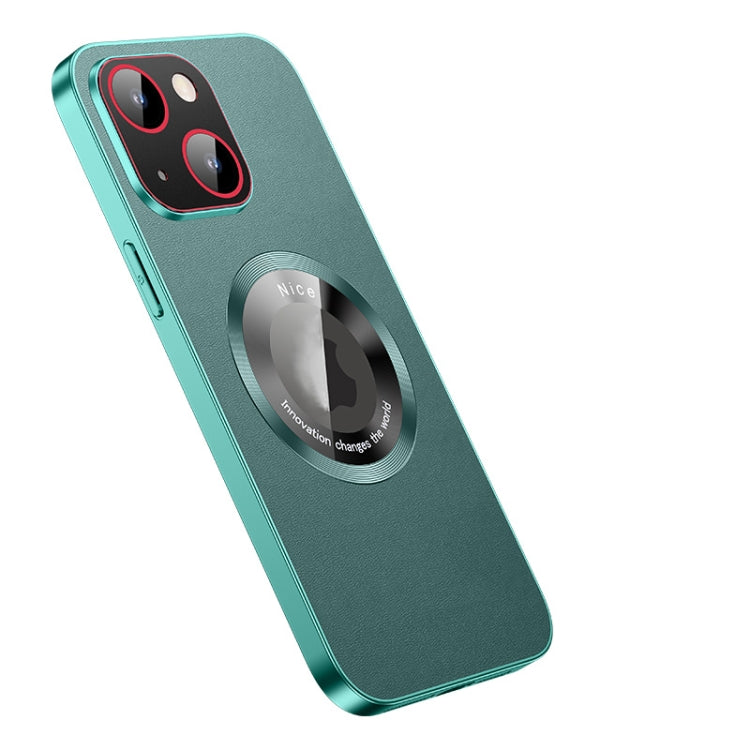 For iPhone 14 Pro R-JUST RH05 Magnetic Leather Metal Phone Case(Green) - iPhone 14 Pro Cases by R-JUST | Online Shopping South Africa | PMC Jewellery
