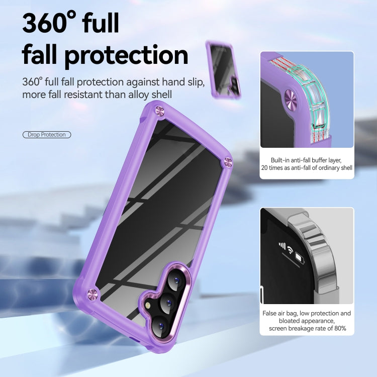 For Samsung Galaxy S24+ 5G TPU + PC Lens Protection Phone Case(Purple) - Galaxy S24+ 5G Cases by PMC Jewellery | Online Shopping South Africa | PMC Jewellery