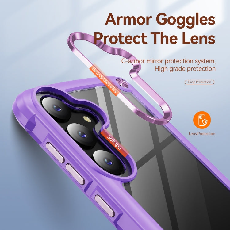 For Samsung Galaxy S24+ 5G TPU + PC Lens Protection Phone Case(Purple) - Galaxy S24+ 5G Cases by PMC Jewellery | Online Shopping South Africa | PMC Jewellery