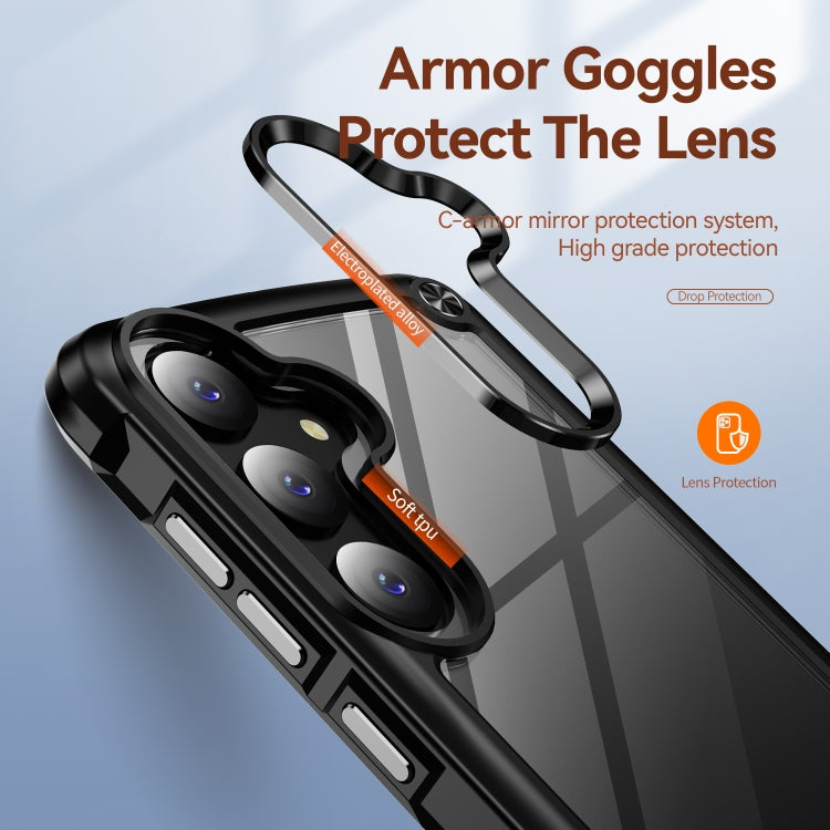 For Samsung Galaxy S24 5G TPU + PC Lens Protection Phone Case(Black) - Galaxy S24 5G Cases by PMC TechLife | Online Shopping South Africa | PMC TechLife