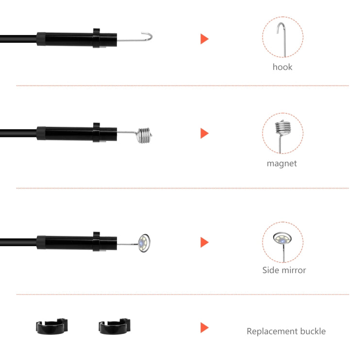 P130 5.5mm 4.3 inch Dual Camera with Screen Endoscope, Length:10m -  by PMC TechLife | Online Shopping South Africa | PMC TechLife