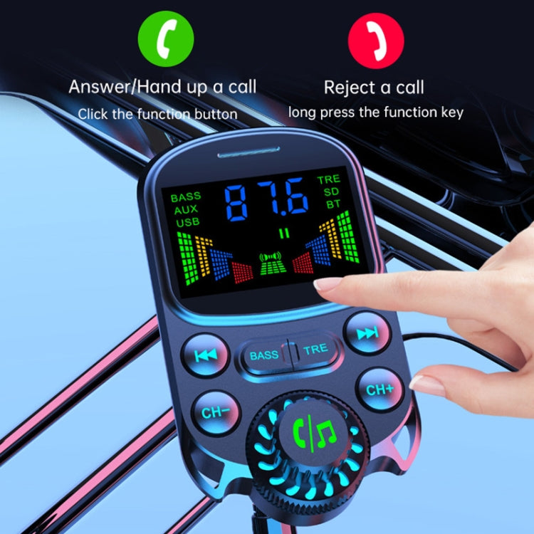 BC86 Colorful Screen Car Bluetooth 5.3 FM Transmitter MP3 Player - Bluetooth Car Kits by PMC TechLife | Online Shopping South Africa | PMC TechLife | Buy Now Pay Later Mobicred