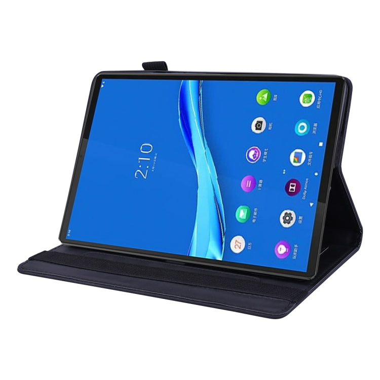 For Lenovo Tab M10 Plus 10.6 3rd Gen 2022 Calf Texture Embossed Flip Leather Tablet Case(Black) - Lenovo by PMC TechLife | Online Shopping South Africa | PMC TechLife | Buy Now Pay Later Mobicred