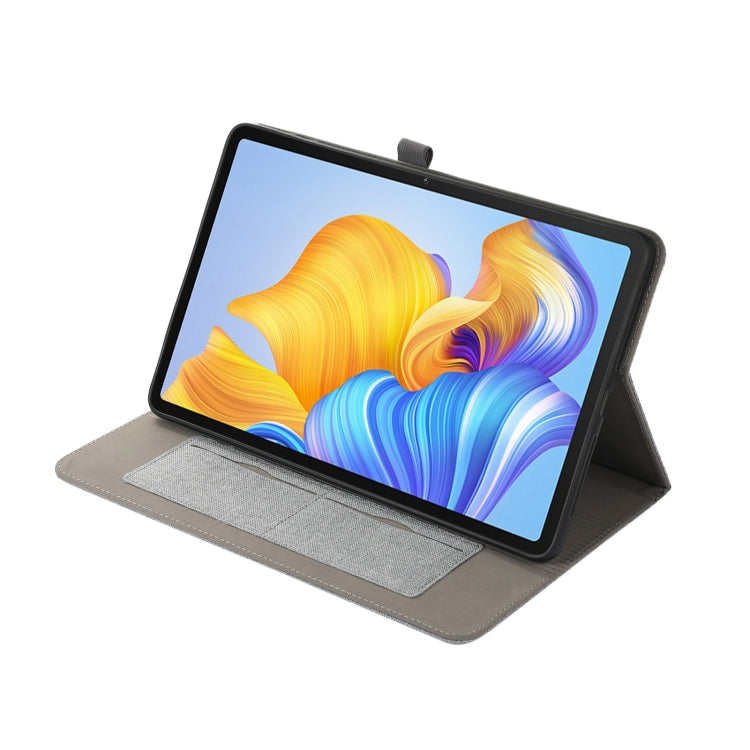 For Honor Pad 9 Pro / V8 Pro Fabric Leather Tablet Case(Grey) - Honor by PMC TechLife | Online Shopping South Africa | PMC TechLife | Buy Now Pay Later Mobicred