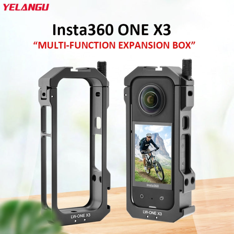 For Insta360 X3 YELANGU LW-ONE X3 Metal Cage Extended Frame Case With T1 Tripod - Mount & Holder by YELANGU | Online Shopping South Africa | PMC Jewellery | Buy Now Pay Later Mobicred