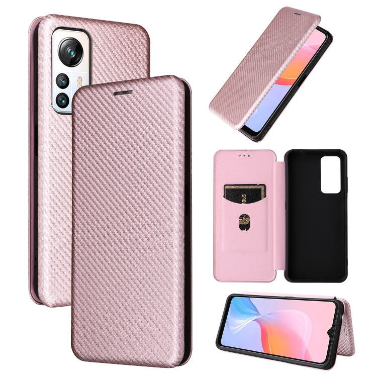 For Blackview A85 Carbon Fiber Texture Flip Leather Phone Case(Pink) - More Brand by PMC Jewellery | Online Shopping South Africa | PMC Jewellery | Buy Now Pay Later Mobicred