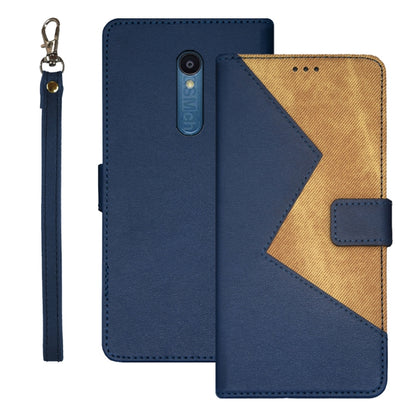 For Sharp Rouvo V idewei Two-color Splicing Leather Phone Case(Blue) - More Brand by idewei | Online Shopping South Africa | PMC Jewellery | Buy Now Pay Later Mobicred