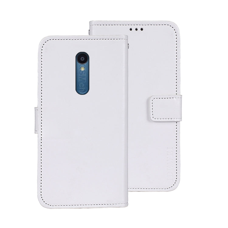 For Sharp Rouvo V idewei Crazy Horse Texture Leather Phone Case with Holder(White) - Leather Bag by idewei | Online Shopping South Africa | PMC Jewellery | Buy Now Pay Later Mobicred