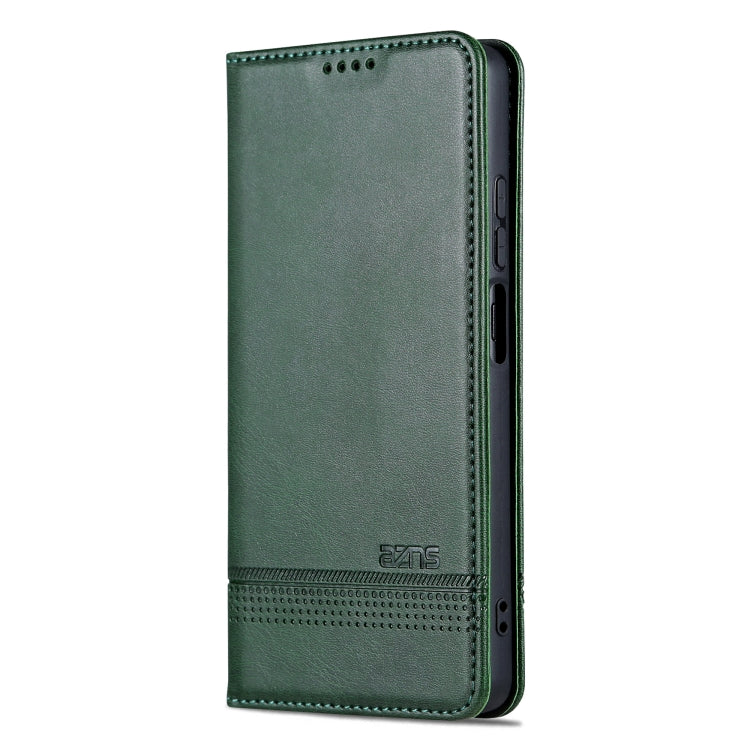 For Honor X50i/90 Lite AZNS Magnetic Calf Texture Flip Leather Phone Case(Dark Green) - Honor Cases by AZNS | Online Shopping South Africa | PMC Jewellery