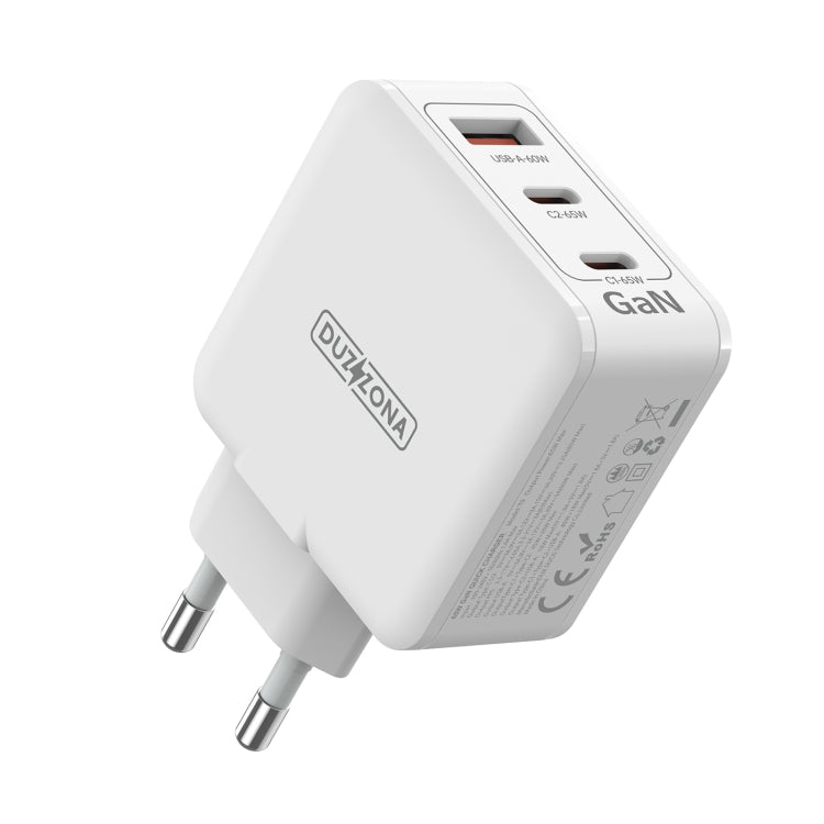 DUZZONA T9 65W Dual USB-C / Type-C+USB GaN Fast Charger, Specification:EU Plug - free shipping - PMC TechLife - Order now!
