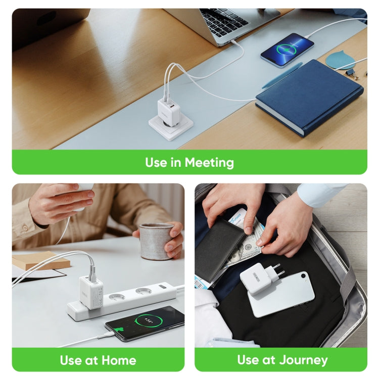 DUZZONA T9 65W Dual USB-C / Type-C+USB GaN Fast Charger, Specification:EU Plug - free shipping - PMC TechLife - Order now!