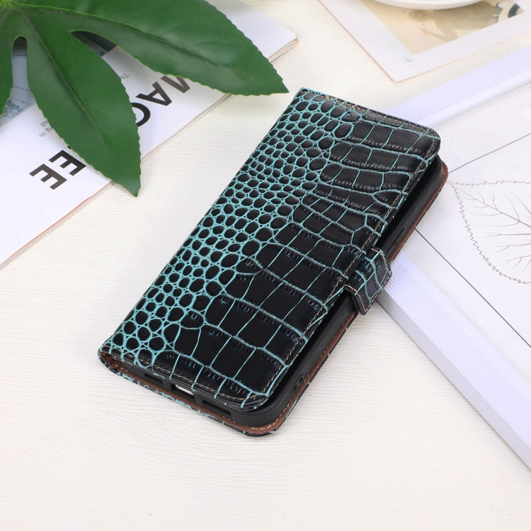 For Motorola Edge 50 Neo Crocodile Top Layer Cowhide Leather Phone Case(Green) - Motorola Cases by PMC TechLife | Online Shopping South Africa | PMC TechLife | Buy Now Pay Later Mobicred