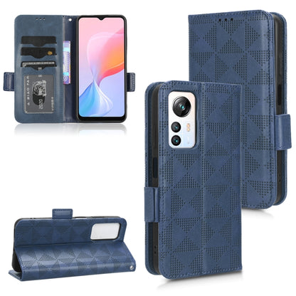 For Blackview A85 Symmetrical Triangle Leather Phone Case(Blue) - More Brand by PMC Jewellery | Online Shopping South Africa | PMC Jewellery | Buy Now Pay Later Mobicred