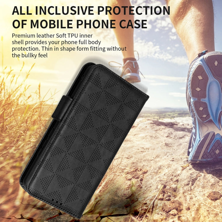 For Blackview A85 Symmetrical Triangle Leather Phone Case(Black) - More Brand by PMC TechLife | Online Shopping South Africa | PMC TechLife