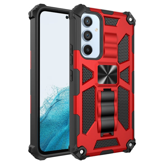 For Samsung Galaxy A54 5G Armor Shockproof TPU + PC Magnetic Protective Phone Case with Holder(Red) - Galaxy Phone Cases by PMC Jewellery | Online Shopping South Africa | PMC Jewellery