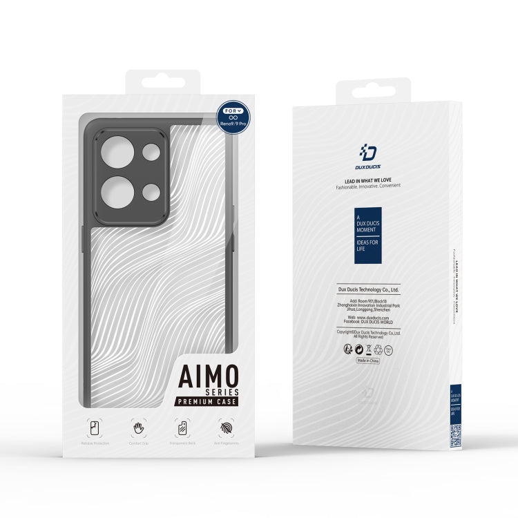 For OPPO Reno9 / Reno9 Pro DUX DUCIS Aimo Series TPU + PC Frosted Feel Phone Case(Black) - OPPO Cases by DUX DUCIS | Online Shopping South Africa | PMC Jewellery | Buy Now Pay Later Mobicred