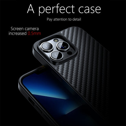 For iPhone 13 Pro wlons Magsafe Carbon Fiber Kevlar TPU Phone Case(Black) - iPhone 13 Pro Cases by wlons | Online Shopping South Africa | PMC Jewellery | Buy Now Pay Later Mobicred