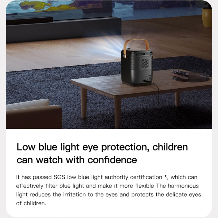 A007 Portable 1280 x 720 HD 113 ANSI Smart LED Projector, Plug:EU Plug(White) - Mini Projector by PMC Jewellery | Online Shopping South Africa | PMC Jewellery | Buy Now Pay Later Mobicred