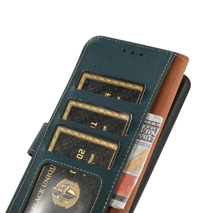 For Honor Magic5 KHAZNEH Custer Genuine Leather RFID Phone Case(Green) - free shipping - PMC TechLife - Order now!