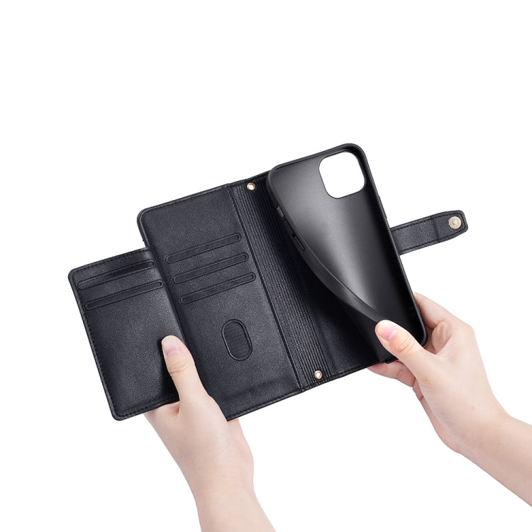 For Honor Magic5 Sheep Texture Cross-body Zipper Wallet Leather Phone Case(Black) - Honor Cases by PMC TechLife | Online Shopping South Africa | PMC TechLife | Buy Now Pay Later Mobicred