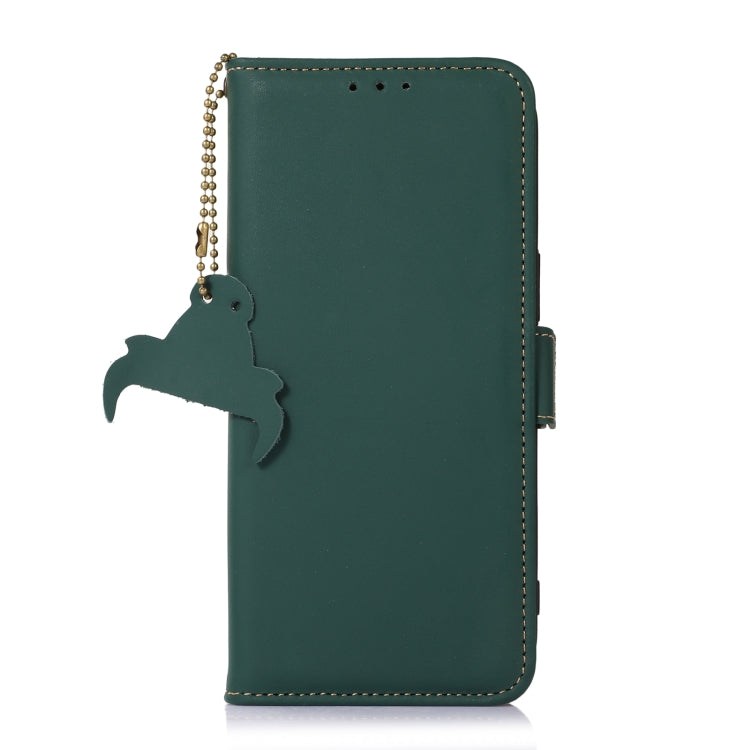 For Google Pixel 8 Genuine Leather Magnetic RFID Leather Phone Case(Green) - Google Cases by PMC TechLife | Online Shopping South Africa | PMC TechLife | Buy Now Pay Later Mobicred