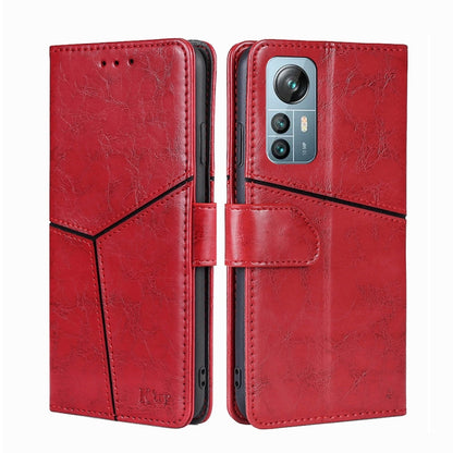 For Blackview A85 Geometric Stitching Flip Leather Phone Case(Red) - More Brand by PMC Jewellery | Online Shopping South Africa | PMC Jewellery | Buy Now Pay Later Mobicred