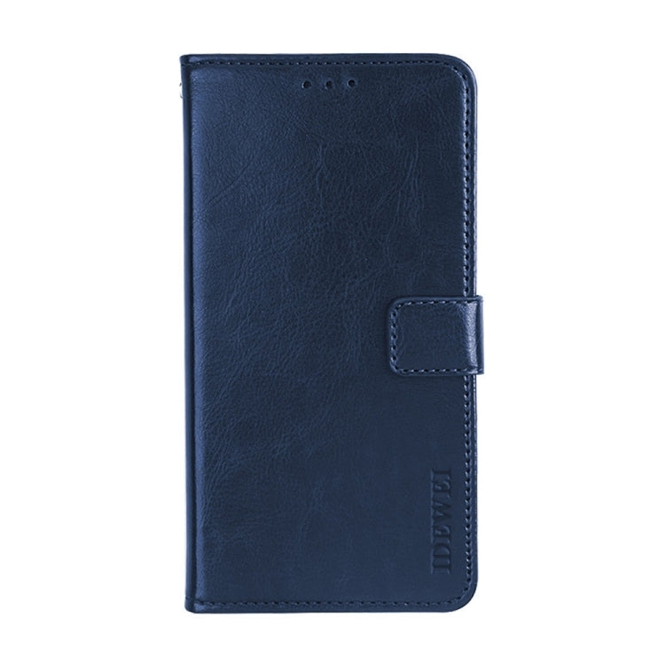 For Blackview A85 idewei Crazy Horse Texture Leather Phone Case with Holder(Blue) - More Brand by idewei | Online Shopping South Africa | PMC TechLife | Buy Now Pay Later Mobicred