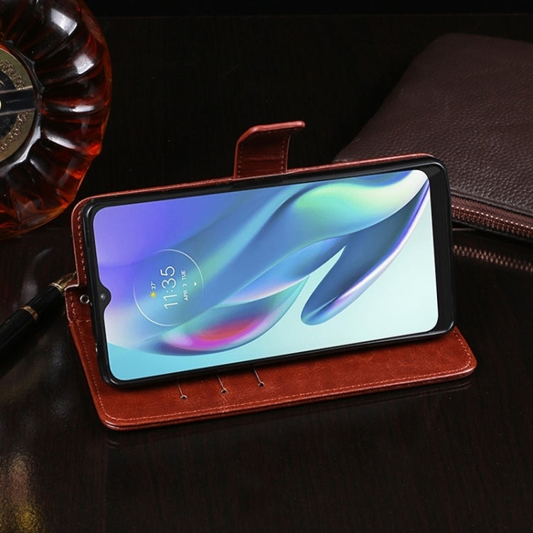 For Blackview A85 idewei Crazy Horse Texture Leather Phone Case with Holder(Brown) - More Brand by idewei | Online Shopping South Africa | PMC TechLife | Buy Now Pay Later Mobicred