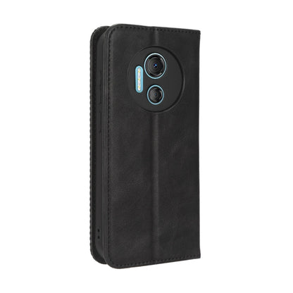 For Doogee X97 / X97 Pro Magnetic Buckle Retro Texture Leather Phone Case(Black) - Doogee Cases by PMC Jewellery | Online Shopping South Africa | PMC Jewellery | Buy Now Pay Later Mobicred