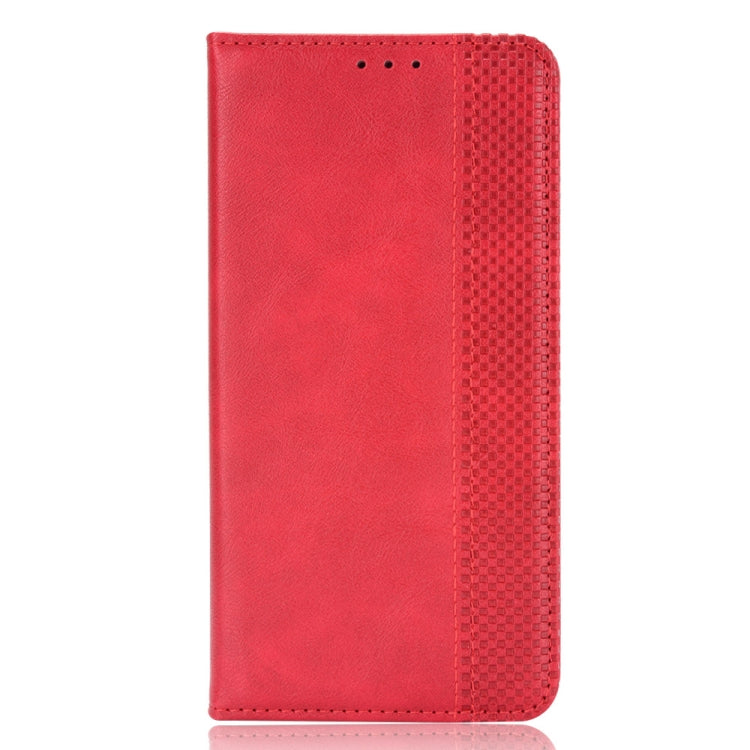 For Doogee X97 / X97 Pro Magnetic Buckle Retro Texture Leather Phone Case(Red) - Doogee Cases by PMC TechLife | Online Shopping South Africa | PMC TechLife | Buy Now Pay Later Mobicred