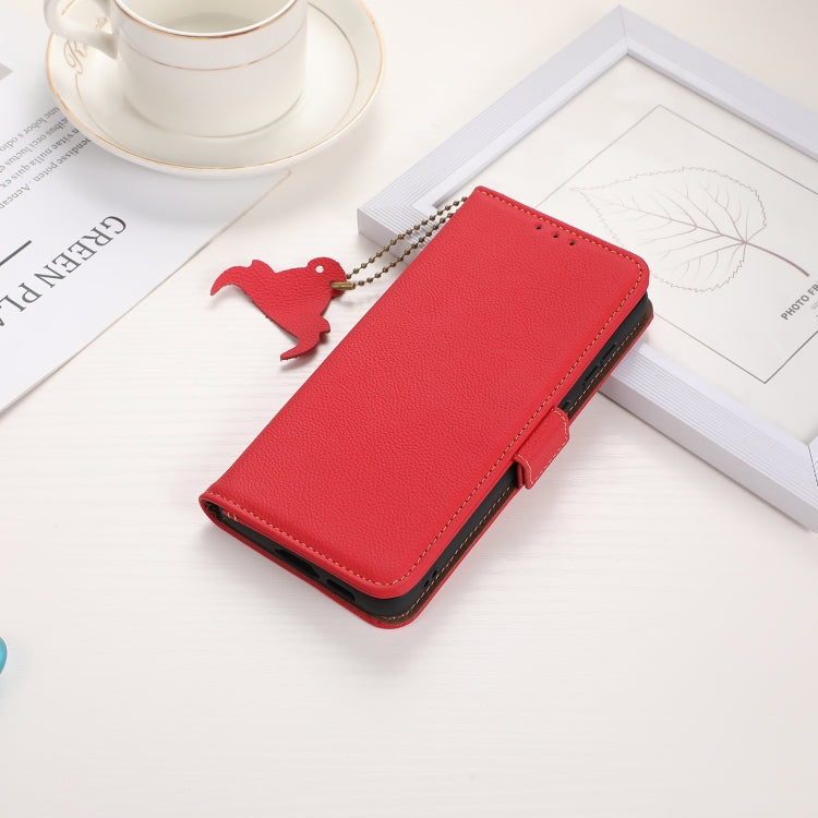 For Xiaomi Redmi K70 Pro Side-Magnetic TJ Genuine Leather RFID Phone Case(Red) - K70 Pro Cases by PMC Jewellery | Online Shopping South Africa | PMC Jewellery | Buy Now Pay Later Mobicred