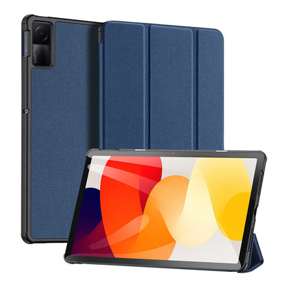 For Xiaomi Redmi Pad SE DUX DUCIS Domo Series Magnetic Flip Leather Tablet Case(Blue) - More Tablet Cases by DUX DUCIS | Online Shopping South Africa | PMC Jewellery | Buy Now Pay Later Mobicred