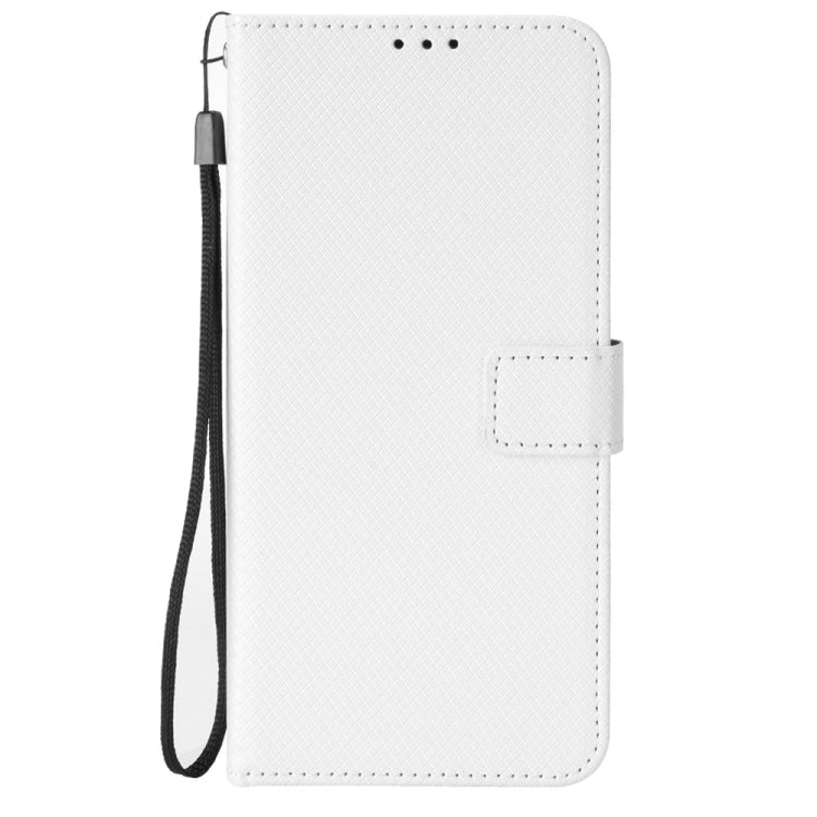 For Doogee X97 / X97 Pro Diamond Texture Leather Phone Case(White) - Doogee Cases by PMC Jewellery | Online Shopping South Africa | PMC Jewellery | Buy Now Pay Later Mobicred
