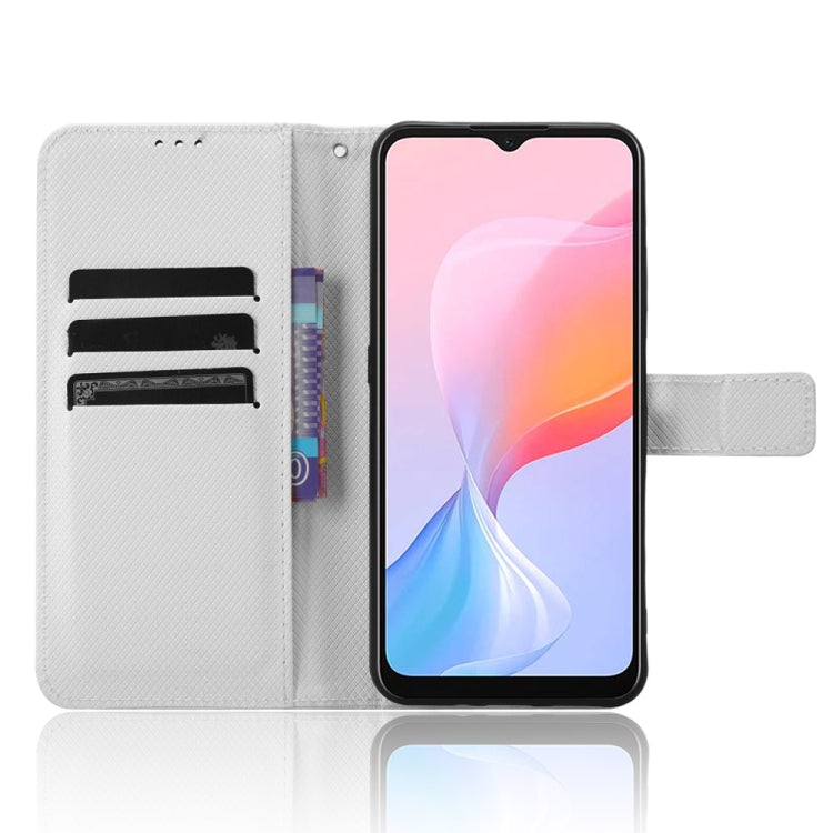 For Blackview A85 Diamond Texture Leather Phone Case(White) - More Brand by PMC TechLife | Online Shopping South Africa | PMC TechLife