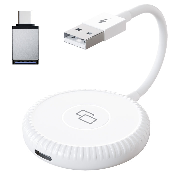 THT-020-6 USB + USB-C / Type-C Carplay Mirror Adapter for iPhone(White) - free shipping - PMC TechLife - Order now!