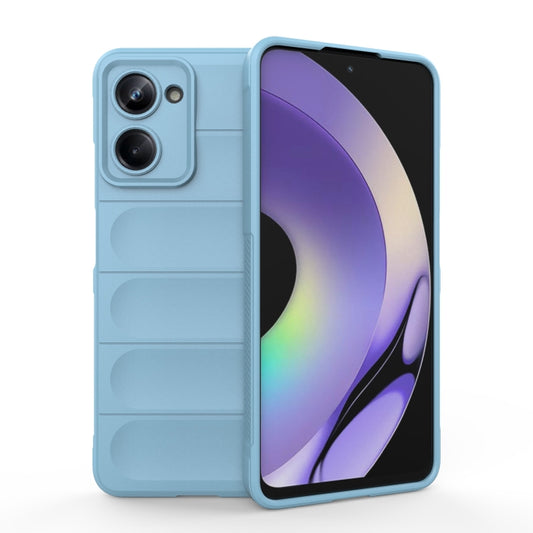 For Realme 10 Pro 5G Magic Shield TPU + Flannel Phone Case(Light Blue) - Realme Cases by PMC Jewellery | Online Shopping South Africa | PMC Jewellery | Buy Now Pay Later Mobicred